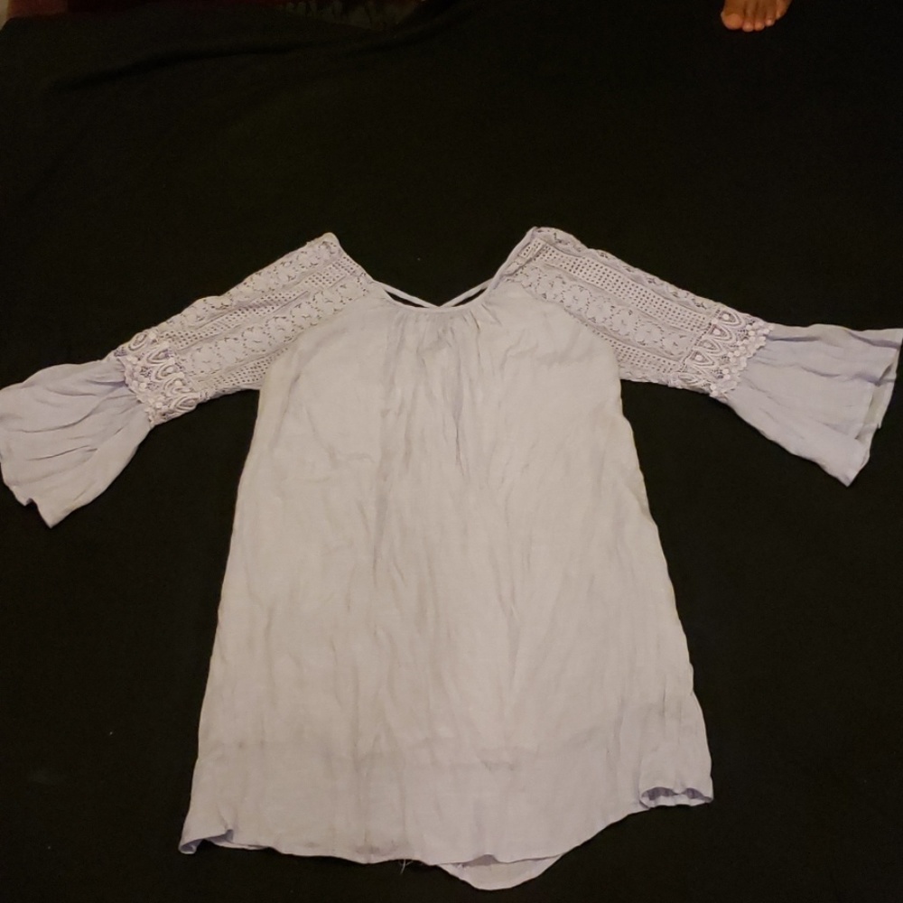 Lace-Sleeve Dress
